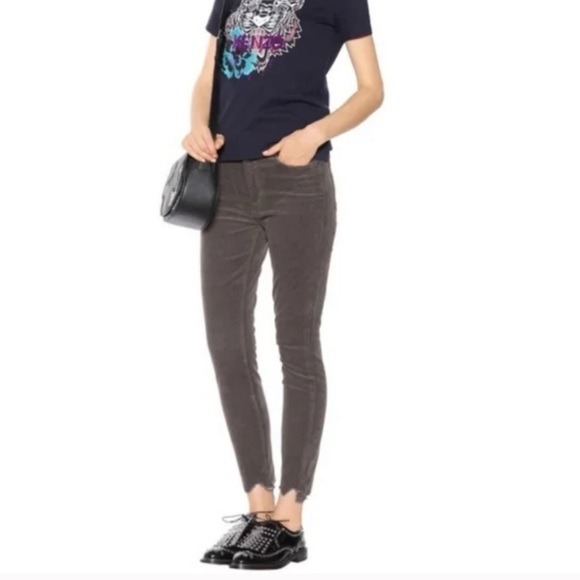 Mother Chic Boho High Waisted Ankle Chew Corduroy in Taupe - Picture 2 of 13